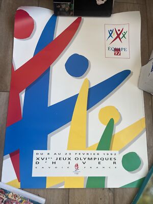 Affiche Originale JO Albertville 1992 – Cérémonie D'ouverture – état Neuf