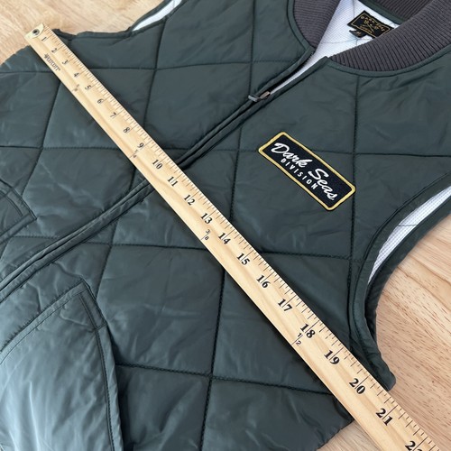 Dark Seas Division Ramon Vest Mens M Quilted Full Zip Lined Insulated Green - Picture 9 of 10