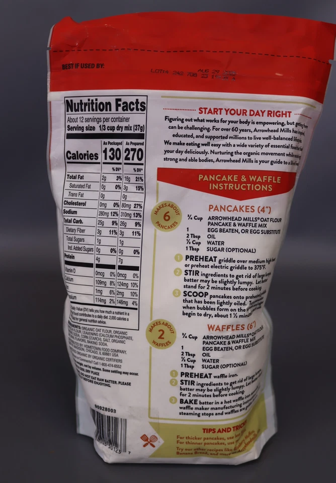 Mezcla de harina de avena y gofres Arrowhead Mills, 16 onzas [paquete de 2] Foto 2 de 4