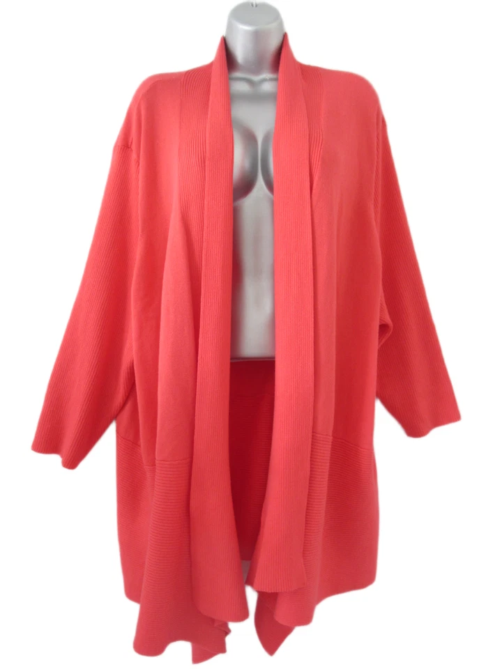 Cárdigan Suéter Covington Mujer 3X Abrigo Coral Brillante Chal Túnica Suéter Abrigo Foto 2 de 4