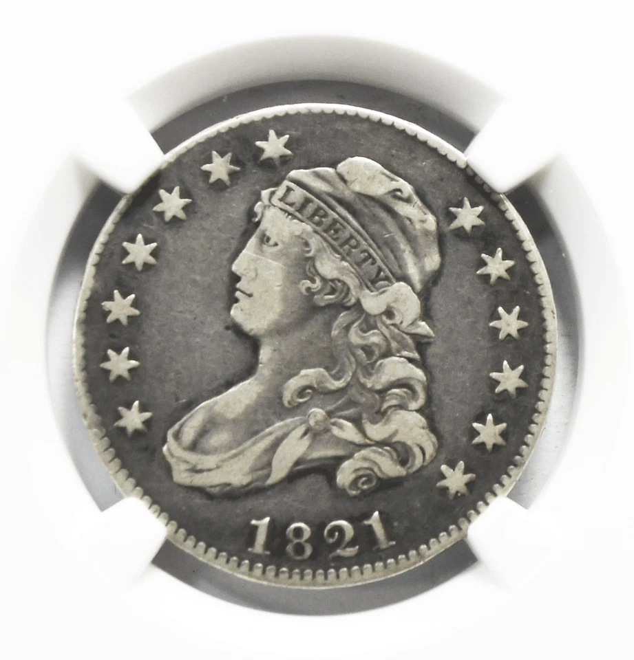 1821 25c Capped Bust Quarter Dollar Twenty Five Cents Philadelphia NGC VF25 - Image 4 of 4