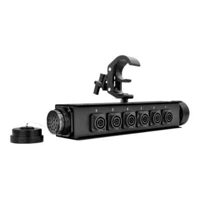 EC Multi-Outlet Power Soco SOCAPEX 19 pin Thru Male - female  to 6 True1 Female