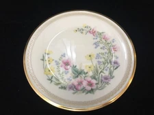 Lenox Flower Song Bone China Floral Gold Trim Salad Plate, Made in USA, 8" Dia