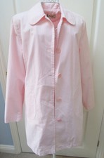 1980s Vintage Zoe London Duster Coat Pastel Pink Cotton Jacket New Romantic 12
