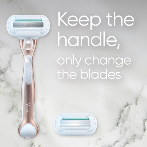 Navaja Gillette Venus Deluxe Smooth Sensitive para mujer, 3 recambios de hoja de afeitar - Imagen 6 de 12