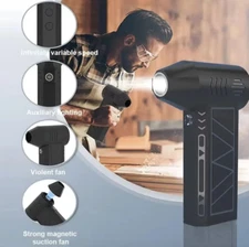 New 4 Speed 130,000 RPM Compressed Air Duster Mini Blower With LED Light US