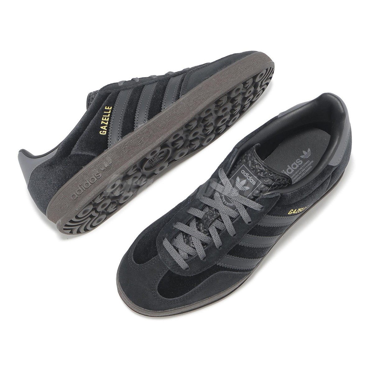 靴  GAZELLE Charcoal 28cm adidas Originals Gazelle Indoor W Core Black Carbon Grey Gum Women