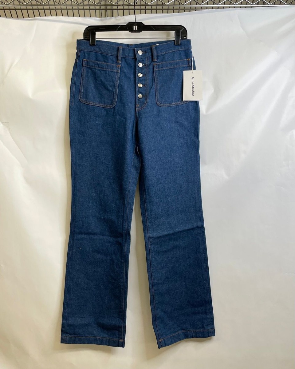 ACNE STUDIOS Regular Fit Jeans Women's Size L Mid Blue