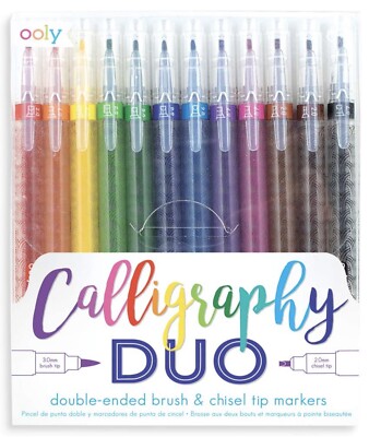Ooly Calligraphy Duo Double Ended Markers - Set of 12