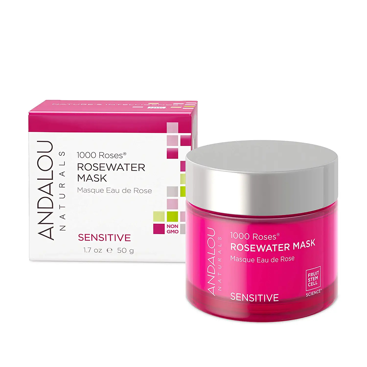 Andalou Naturals 1000 Roses, Rosewater Mask, 1.7 oz.