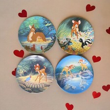 Disney Vintage Lot Of 4 Knowles/Bambi Collectors Plate Bambi"s 1991