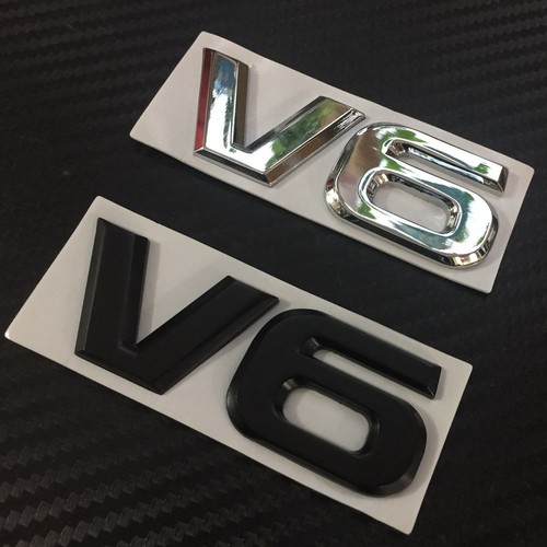 Car Badge V6 V 6 Metal Chrome for Highlander 4Runner fortuner Emblem Sticker - Foto 7 di 8