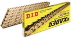 Japan DID Motorcycle Gold Chain 530VX3 x 130ZB, 530 VX3 G&G 130ZB X-ring