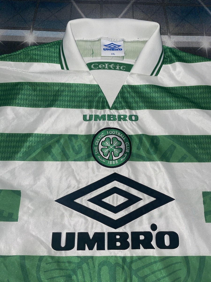 Vintage 1997/98 Celtic FC Home Jersey Authentic Umbro Sz 2XL