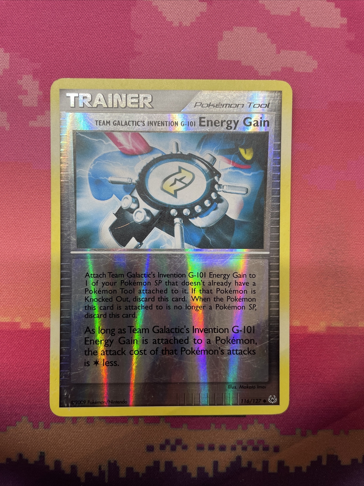 Pokemon Card Energy Gain Platinum Reverse Holo 116/127 Near Mint
