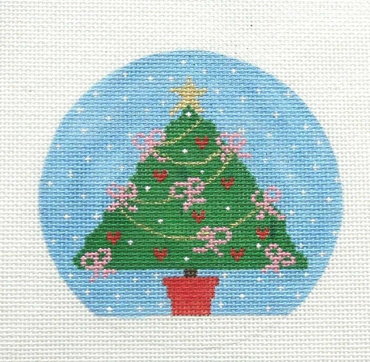 VNG DC Designs Christmas Tree Highlights Handpainted Needlepoint Canvas