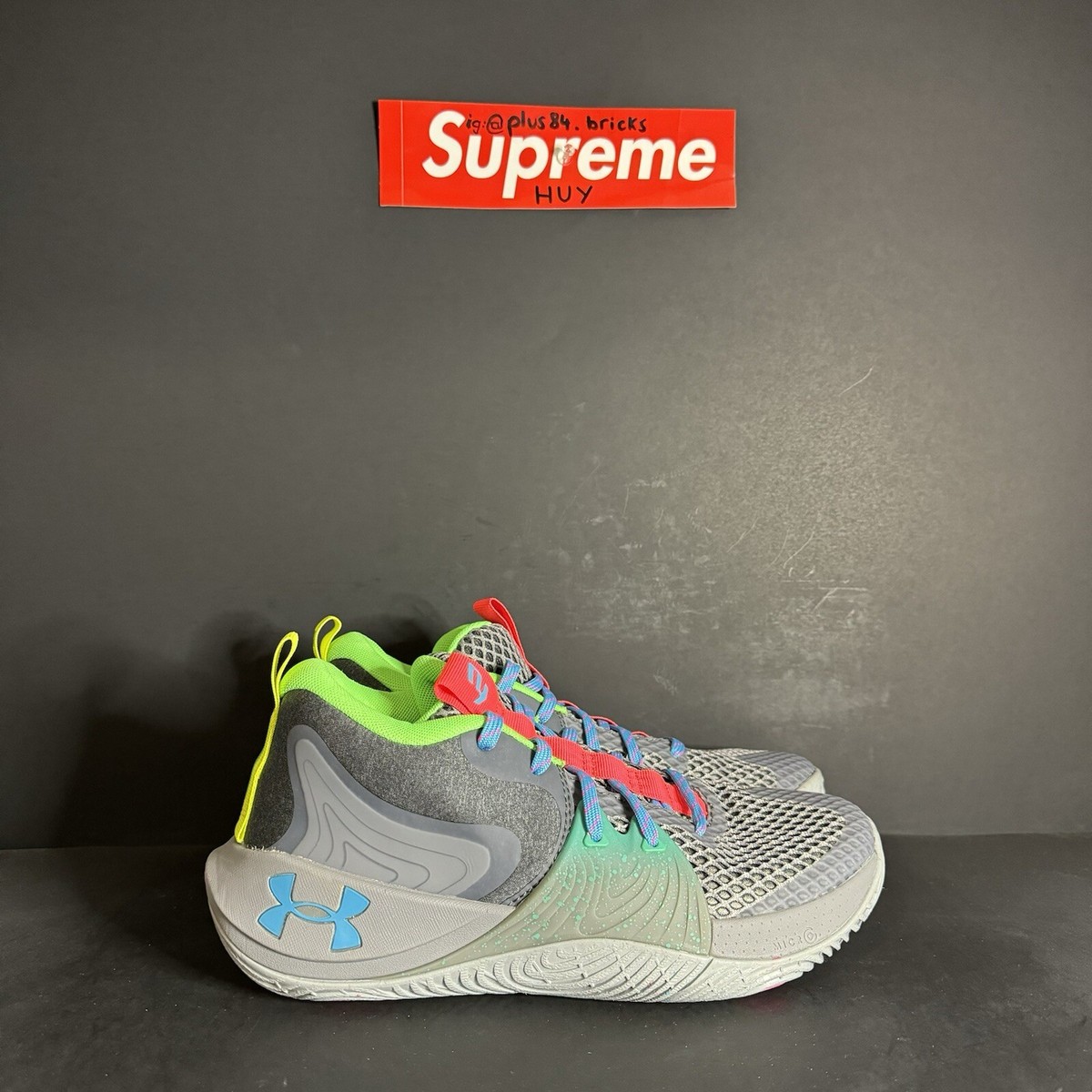 Under Armour Embiid 1 Gamer Night Basketball Shoes Grey  display picture 2