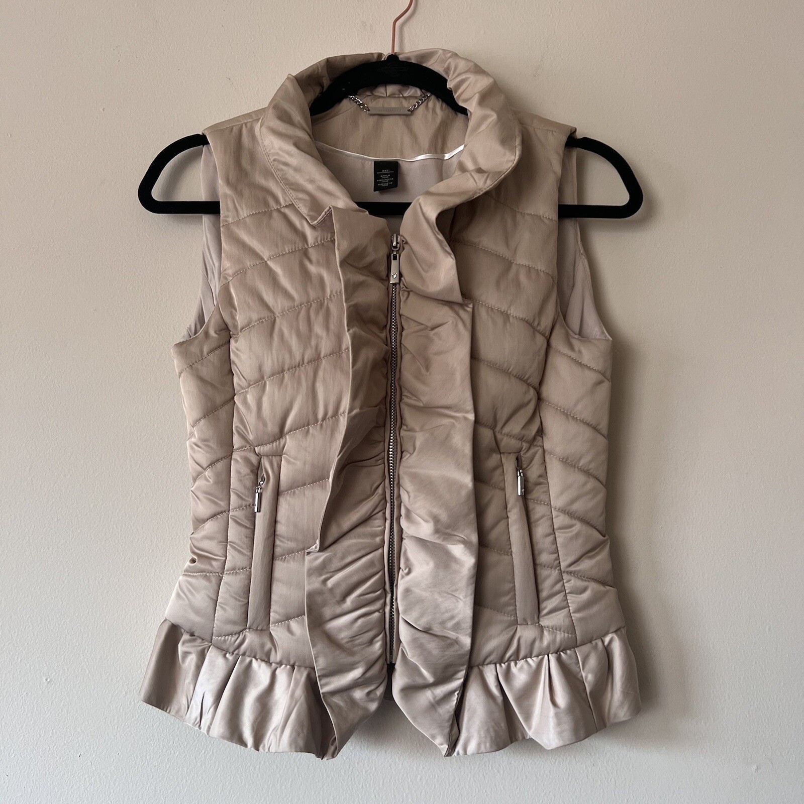 champagne puffer vest