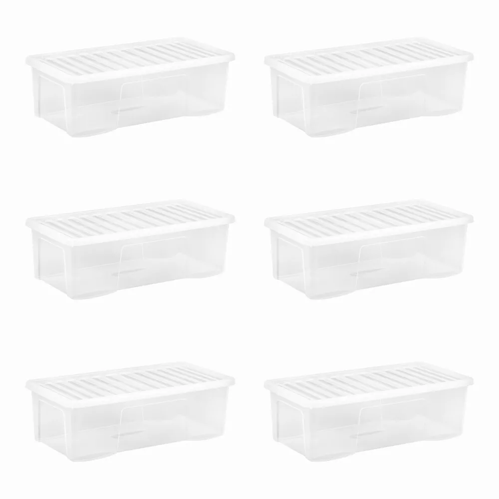 Hefty Clear & White Storage Bin, 62l