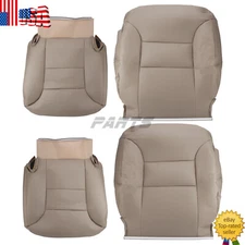 Fits 1995-1999 Chevy Tahoe Driver Passenger Bottom Top Leather Seat Cover Tan