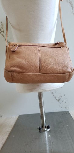 VTG Stone Mountain Purse Leather Crossbody Bag Tan Pebbled Travel Organizer Y2K - Bild 4 von 10