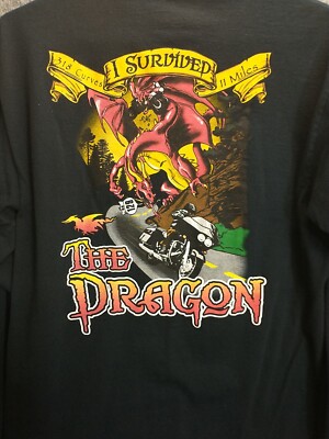 Deals Gap Motorcycle Resort Shirt Mens The Dragon Biker Core