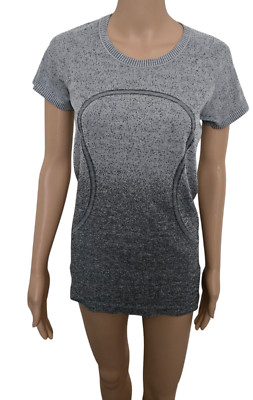 Lululemon Size 4 Swiftly Tech T-Shirt Tee Shirt Short Sleeve Gray Imbrey