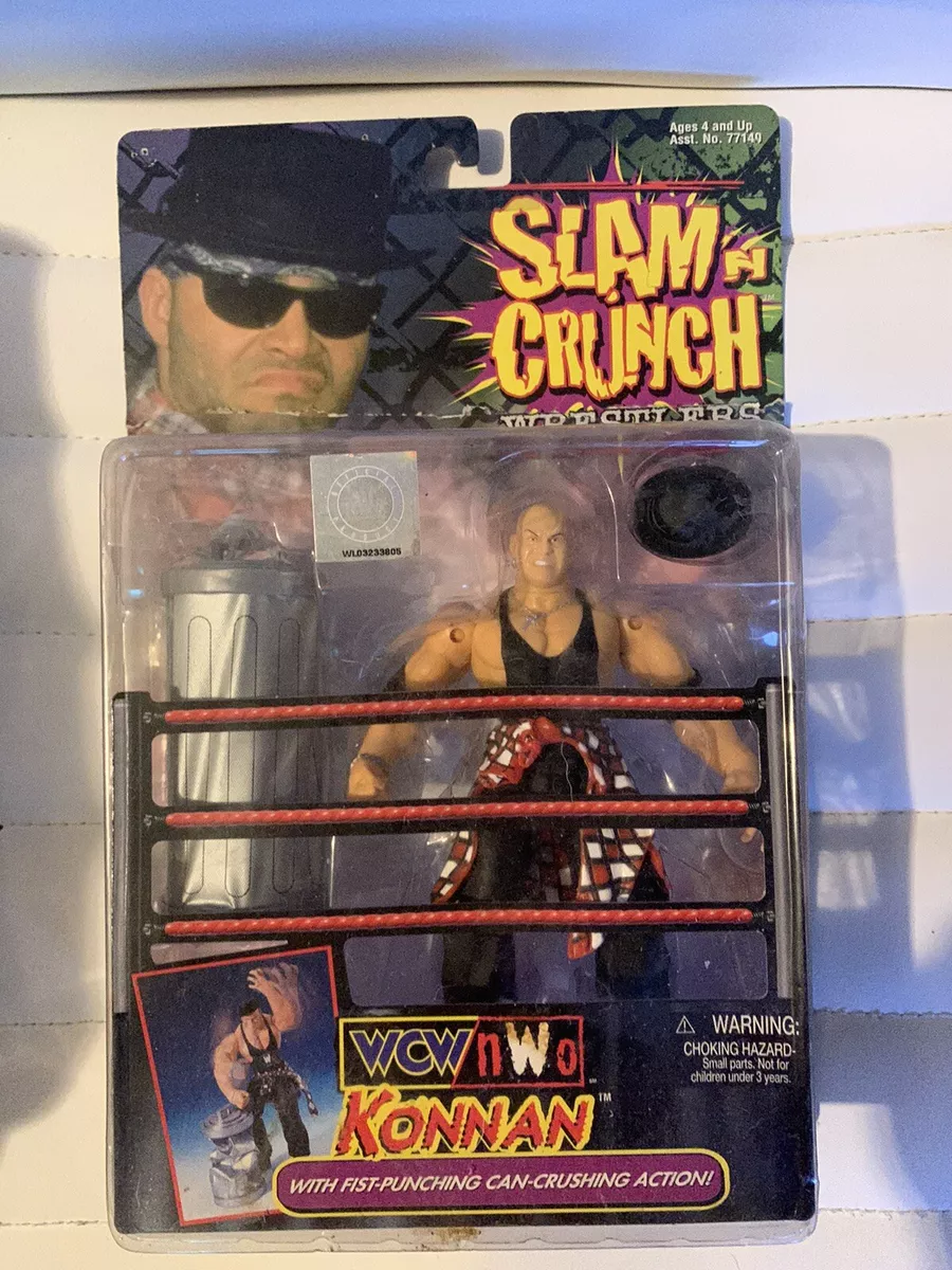 Vintage WCW NWO SLAM N CRUNCH KONNAN Wrestling Figure Sealed