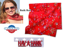 Hav-A-Hank BATIK RED TIE DYE BANDANA Head Neck Wrap Scarf Face Mask Cover Scarve