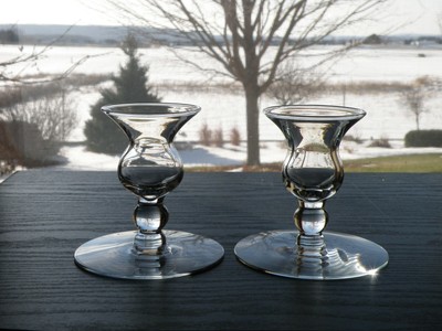 Paire De Chandeliers Argentés à Pied Avec Perles - Résistants à La Ternissure, Style Traditionnel