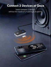 USB Wireless Bluetooth 5.0 Transmitter Receiver 2in1 Audio Adapter 3.5mm Aux CaR