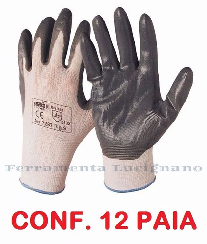 12PAIA GUANTI DA LAVORO FLEX IN NYLON/NITRILE Col. Verde fluo/Nero tg. 9 12PAIA GUANTI DA LAVORO FLEX IN NYLON/NITRILE Col. Verde fluo/Nero tg. 9
