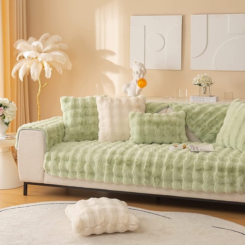 Thick Plush Sofa Covers Soft Fluffy L Shape Corner Couch Cushion Slipcovers - Picture 7 of 58