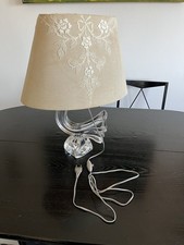 Lampada Daum France Cristallo Cigno - Anni 50/60 - Paralume Olga Asta Venezia