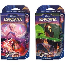 Disney Lorcana Shimmering Skies Starter Deck Amethyst / Ruby