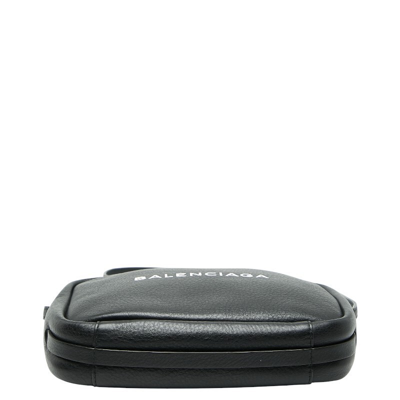 Balenciaga Shoulder Bag Leather Black Women's Used Authentic thumbnail 3