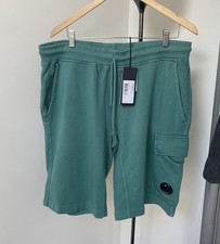 Image of C.P.Company Spruce Green Resist Dyed Shorts - L RRP £220
