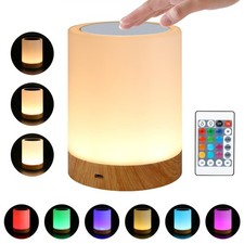 Night Light, Dimmable Touch Lamp for Baby Nursery, 13 RGB Colors 5 Brightness...