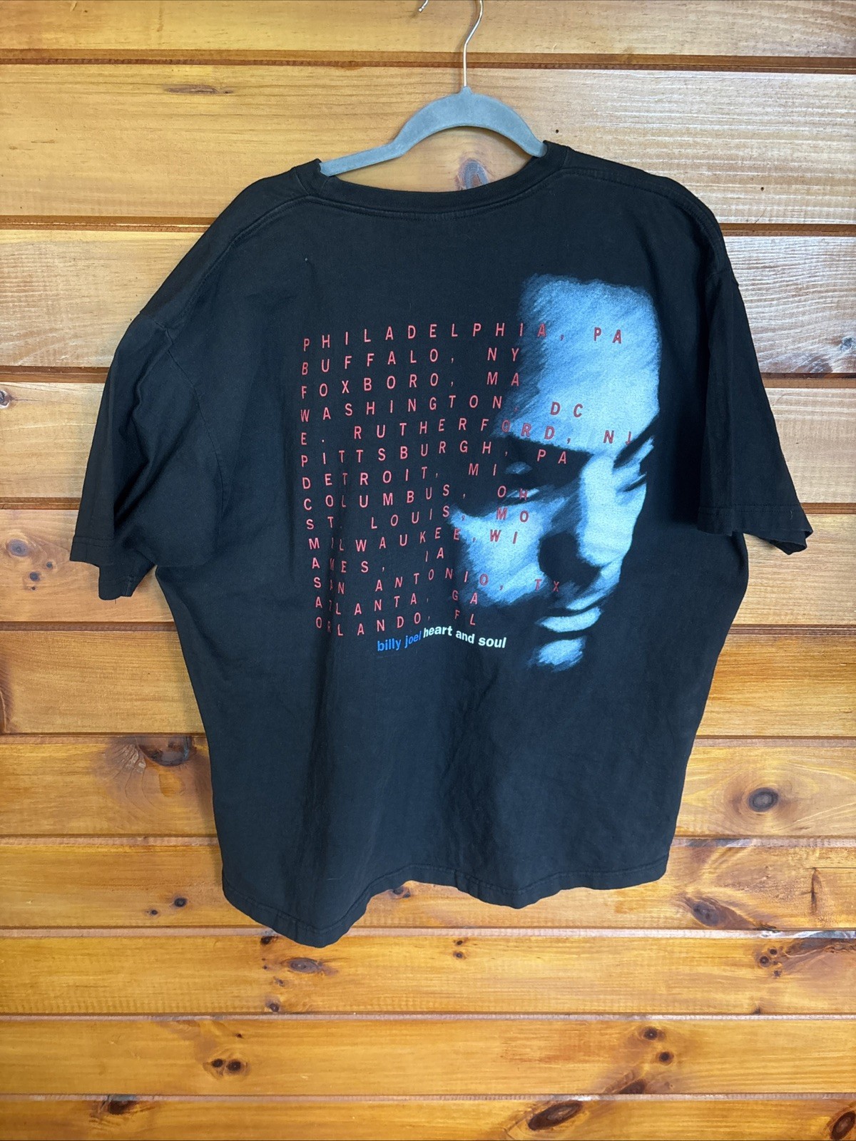 Vintage Billy Joel Summer 95 Heart And Soul Tour XL Shirt 1995 Black