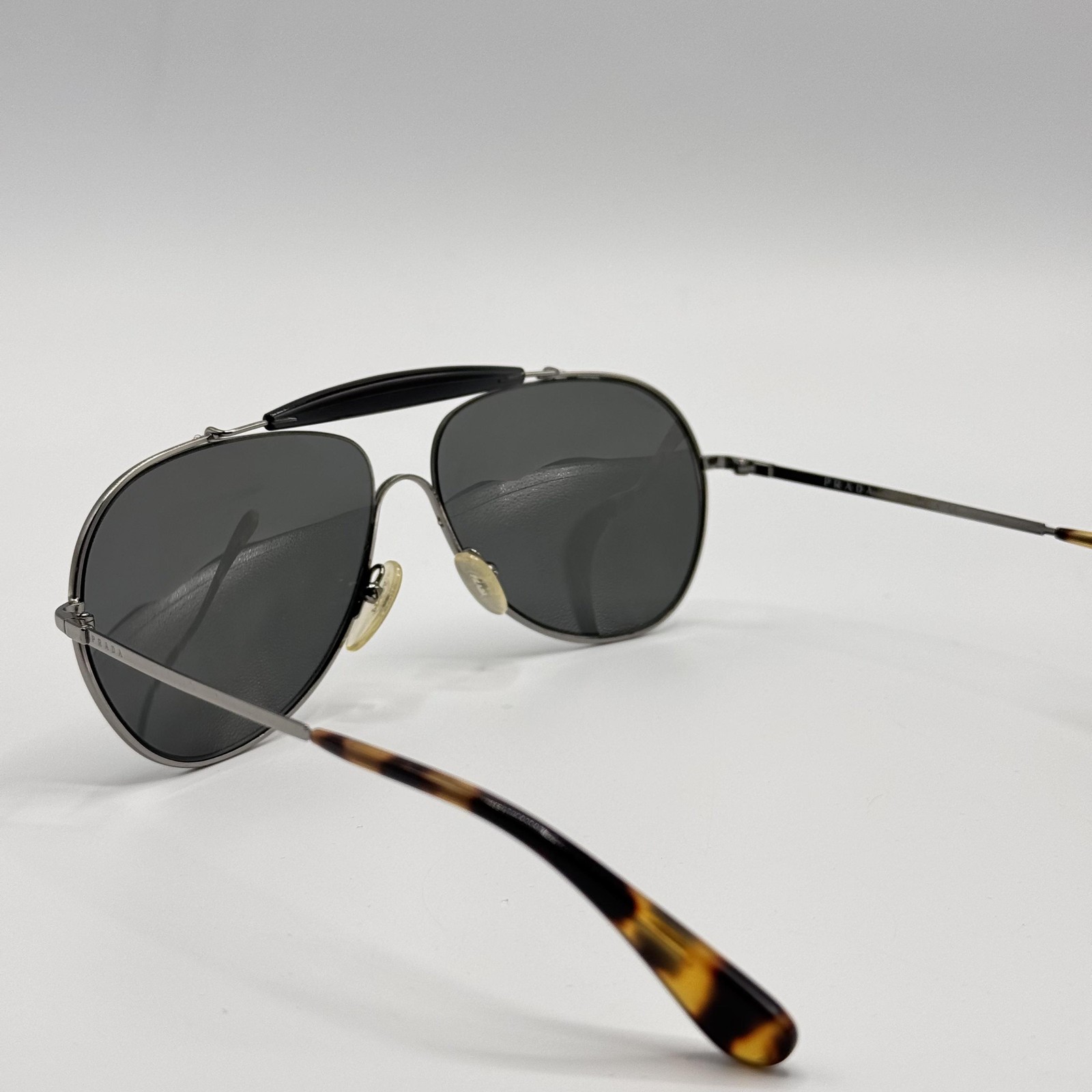 Prada SPR 56S 5AV 7W1 Sunglass Gunmetal Aviator Frame Gray Lens 59-13-140 thumbnail 10