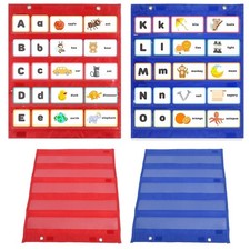 Magnetic Pocket Chart 5 Rows Transparent Schedule Pocket Chart for Home School