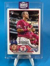 2025 Topps Archives Signatures Josh Jung 2023 Rookie Debut Rangers Auto  /50
