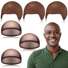 6 Pcs Halloween Bald Caps for Men Women Makeup Latex Bald Head Wig Caps Balds...