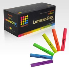 Hagoromo Fulltouch Luminous Chalk 1 Box, Non-Toxic, Dustless 72 Pcs/6 Color Mix