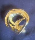 Lieba USA Vintage Gold Tone Swirl Faux Pearl Scarf Clip Accessory — photo 2