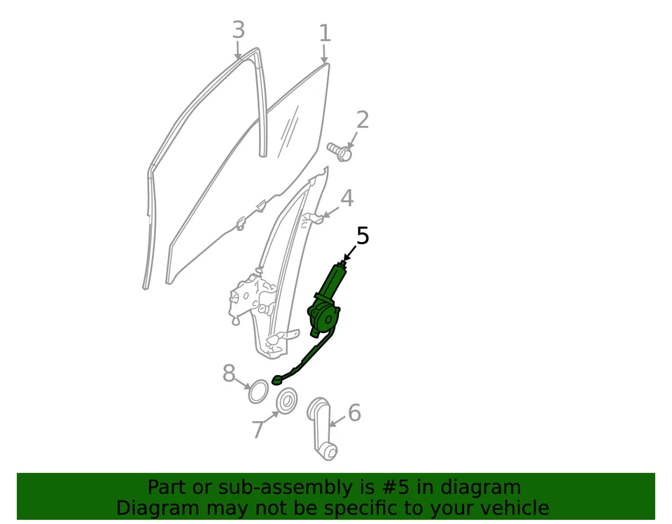 Motor ventana pasajero delantero genuino Nissan 05-21 Frontier 05-15 Xterra 80730-EA Foto 3 de 4