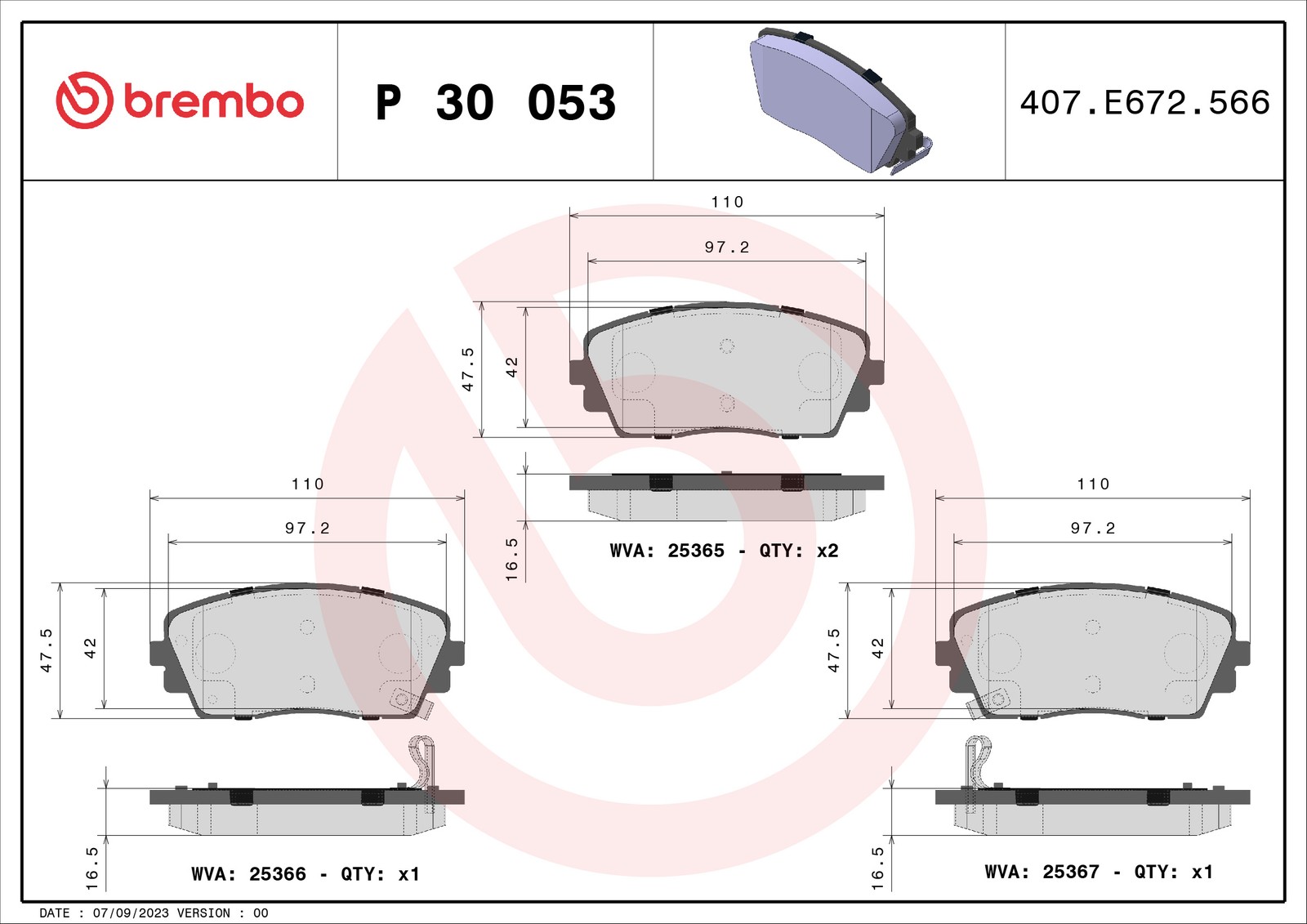 ✅Fits BREMBO P 30 053 HAM PADS. FRONT KIA PICANTO 11- FRONT  ⭐UK Seller⭐