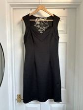 Women’s Little Black Dress Lace Back Detail Size M 12-14 Party Special Occasion