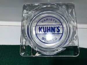 Kuhn's fifties to seventies 5&10 cent store glass ashtray