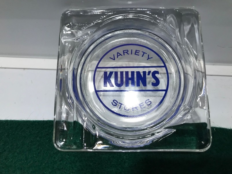 Kuhn's fifties to seventies 5&10 cent store glass ashtray